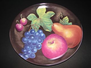 Eden Furio Home Oval Dinner Plate 11.25 Fruit Apple Pear Grape 