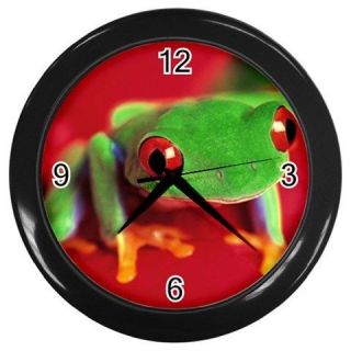 Green Wild Red Eye Frog Jungle Amphibian Toad Wall Clock Free S&H 