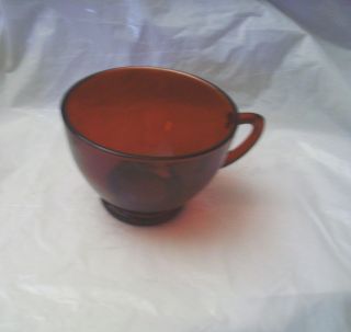 Elegant Vintage Ruby Red Glass Coffee Tea Cup NICE Anchor Hocking