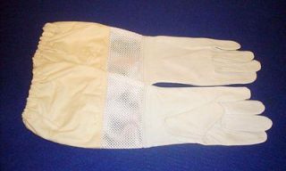 Large Beekeeping gloves  Goatskin, with vent and canvas sleeve w 