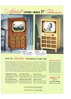   AD MITCHELL STUDIO VIEW TELEVISIONS, TABLE MODEL AND PORTABLE RADIOS