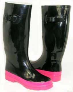    Flat GALOSHES WELLIES RUBBER RAIN Boot Riding Hunter Style ALL SIZE