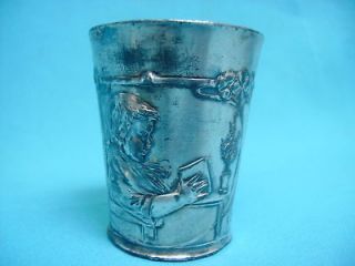 Newly listed WMF ART NOUVEAU LOVELY BABY CUP FIGURAL ANTIQUE PEWTER