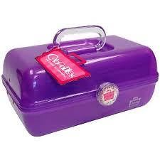   ® On The Go Girl Purple Cosmetic Case NEW with Removable Tray
