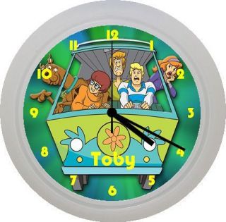 personalised scooby doo plastic wall clock gift 