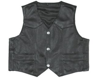 KIDS BASIC LEATHER VEST   JUST IN TIME FOR CHRISTMAS    FREE & FAST 