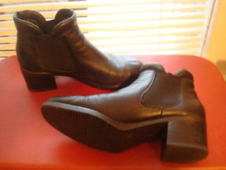 black leather rieker women s pull on ankle boots size 38