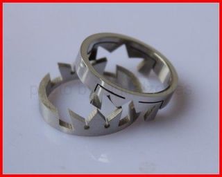 Kingdom Hearts Crown Stainless Steel Love Lover Rings Double Pair 