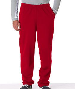 red adult sweatpants gildan heavy blend open bottom 18400 one