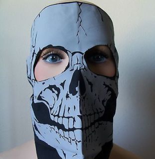   Biker Skeleton Skull Face Mask Black Bandana Motorcycle Punk Emo