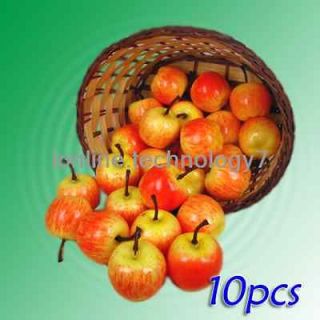 10 pcs Small Red Apples fake fruit faux food kitchen house party 