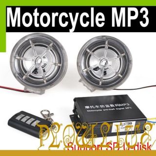 Anti theft Remote Motorcycle  Speaker Stereo Audio System SD/Udisk