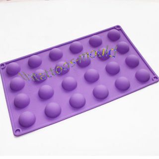 NEW HOT Silicone round ball CHOCOLATE CAKE SOAP MOLD MOULD 24 HOLES 29 