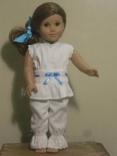 3PCs Doll Clothes Outfits White Pajamas for 18 american girl new 