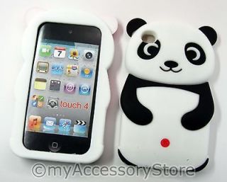 IPOD TOUCH 4 4TH GEN PANDA BEAR SILICONE RUBBER PROTECTOR SOFT SKIN 