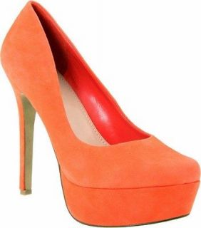 new jessica simpson waleo orange pump womens shoe 8 m