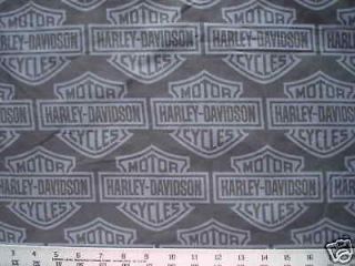 biker black harley davidson logo quilt fabric 38 x40  20 95 