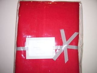 NWT Williams Sonoma Hemstitched Linen 70 x 108 Tablecloth, Red