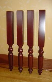 cherry finish colonial turned wood table legs time left