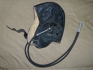 british raf leather flying helmet gosport fittings 