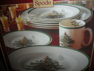 Spode Christmas Tree 12 pieces Dinnerware/Dis​hes New In Box