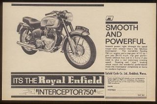 1963 royal enfield interceptor 750 motorcycle uk ad time left