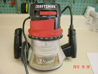 CRAFTSMAN ROUTER DOUBLE INSULATED 315.175040 8.0 AMP 1 1/2 HP *USED*