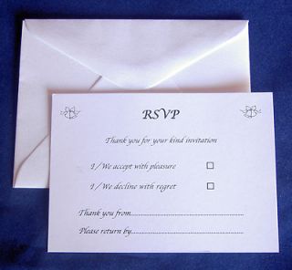   Engagement Birthday Party Meals RSVP Card & Envelopes A7 C7