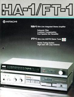Original Hitachi HA 1/FT 1 Amplifier/Tune​r Sales Brochure.