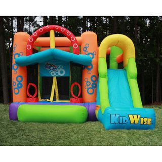 Newly listed Double Shot Bounce House with Slide Inflatable Bouncer 