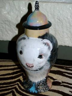 Custom X SMALL Pet portrait urn for ferret bird cats ashes funeral urn 