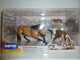 breyer cutting horse and cow 3297 in original box time