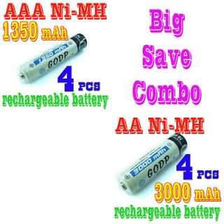   + 20 AAA 1350mAh 1.2V NI MH Rechargeable Battery 2A 3A BTY Green