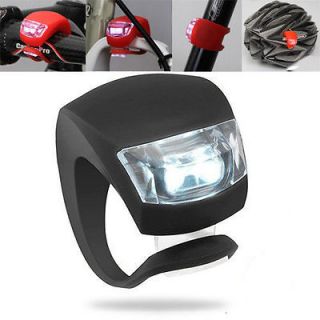   Bike Bicycle Black Silicone Beetle Frog Warning Front / Rear Lights