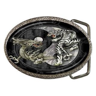 yin yang dragon vs white tiger belt buckle new from