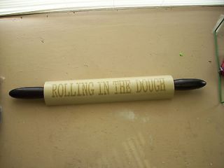 ROLLING IN THE DOUGH WOODEN WALL HANGER ROLLING PIN WOOD kitchen 3 