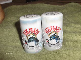 vintage six flags texas salt and pepper shakers time left