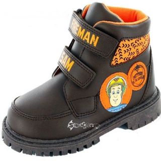 boys fireman sam elvis brown winter boot sizes 4 10