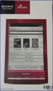 Sony eReader PRS T1 2GB, Wi Fi, 6in   Red Brand New Retail Packaged