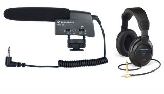   MKE 400 Shotgun Microphone With Samson CH700 Closed Back Headphones