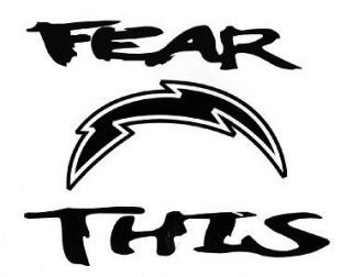 fear this san diego chargers vinyl decal 