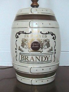 vtg barrel bar lamp imported albert reddi brandy time left