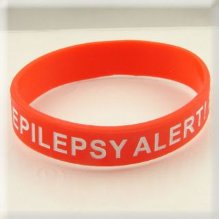 silicone medical id bracelet epilepsy alert size 7 time left