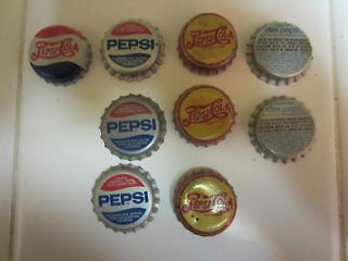 lot of old pepsi retro bottle caps 