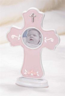   BLESSINGS PINK CROSS PHOTO FRAME FOR BAPTISM/CHRISTENING/SHOWER/BIRTH