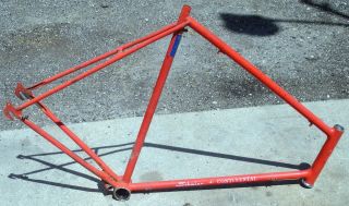 Vintage 1973 Schwinn Continental 27 Bicycle Bare Frame Sunset Orange