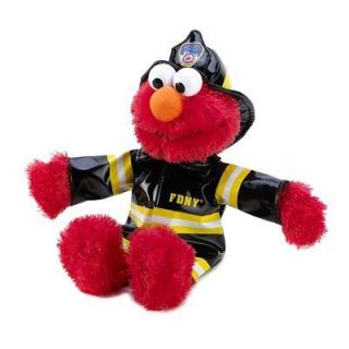 GUND Sesame St ELMO FDNY Fireman Firefighter Plush Toy Stuffed Animal 