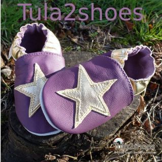 Tula2shoes GORGEOUS SOFT LEATHER BABY GIRLS SHOES Pink Star 0  6  12 