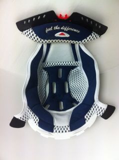 new spare airoh stelt helmet liner xl blue white more