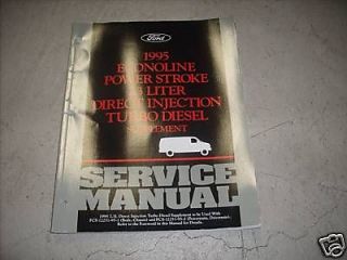 1995 Ford 7.3L DI Turbo Diesel Econoline TRUCK Service Shop Repair 